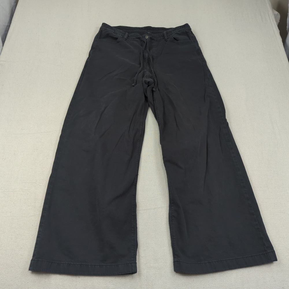 American Eagle Pants Womens 10 Black Ultra Wide Leg Drawstring